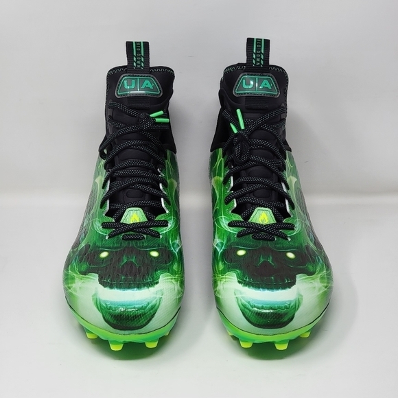 Under Armour Spotlight Lux MC LE Slime Football Cleats 3025376 001 Men Sz Multi main image 10